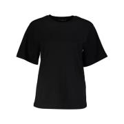 Zwart katoenen T-shirt voor vrouwen Cavalli Class , Black , Dames