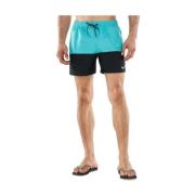 Turquoise Split Zwemshorts Nike , Blue , Heren