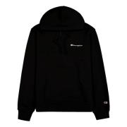 Zwarte hoodie met geborduurd logo Champion , Black , Heren