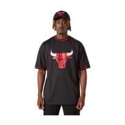 Zwarte Bulls NBA Team Logo Tee New Era , Black , Heren