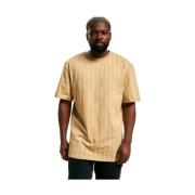 Beige Pinstripe T-shirt Karl Kani , Beige , Heren