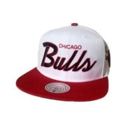 Witte Bulls 94 Draft Snapback Pet Mitchell & Ness , White , Heren