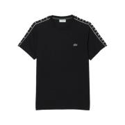 Zwarte Klassieke Logoshirt Lacoste , Black , Heren