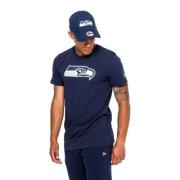 Seattle Seahawks Logo Tee Zwart New Era , Blue , Heren