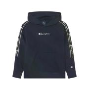 Junior Double Tape Band Hoodie Champion , Blue , Heren