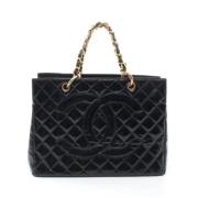 Pre-owned Leather chanel-bags Chanel Vintage , Black , Dames