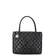 Pre-owned Leather handbags Chanel Vintage , Black , Dames