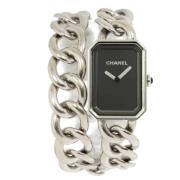 Pre-owned Stainless Steel watches Chanel Vintage , Black , Dames