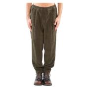 Ribfluwelen Broek in Savoys Stijl Briglia , Green , Heren