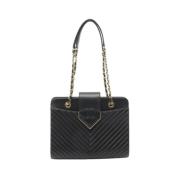 Pre-owned Leather chanel-bags Chanel Vintage , Black , Dames