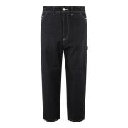 Blauwe Cargo Jeans met Contraststiksels Junya Watanabe , Blue , Heren