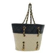 Pre-owned Canvas totes Chanel Vintage , Beige , Dames