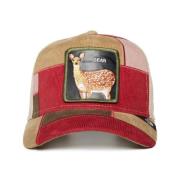 Rode Vos Patchwork Trucker Pet Goorin Bros , Multicolor , Heren