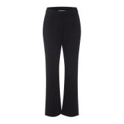 Zwarte wijde broek met gestreken vouwen RUE de Femme , Black , Dames