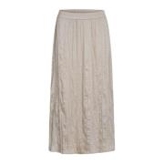 Elegante Gekreukte Rok in Vanille Room RUE de Femme , Beige , Dames