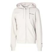 Beige Hoodie met rits Champion , White , Heren