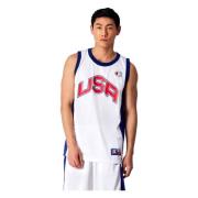 Witte Basketbal Tanktop met USA Logo Champion , White , Heren