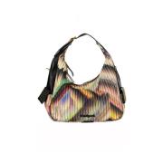 Zwarte Polyester Handtas met Verstelbare Schouderband Desigual , Multi...