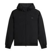 Zwarte Brentham Hoodie Jas Fred Perry , Black , Heren