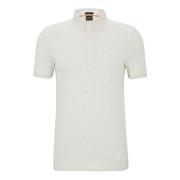 Heren Slim-Fit Oranje Polo met Logo Patch Hugo Boss , Beige , Heren