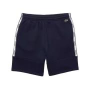 Blauwe Side Tape Shorts Lacoste , Blue , Heren