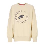 Sportswear Crewneck Sweatshirt Oversized Utility Nike , Beige , Dames