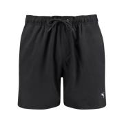 Zwarte logo bedrukte zwemshorts Puma , Black , Heren