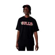 Bulls NBA Bloemen Grafische Tee New Era , Black , Heren