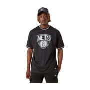 NBA Nets Teamlogo Zwart Tee New Era , Black , Heren