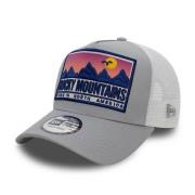 Grijze Rocky Mountains Locatie Patch Trucker Cap New Era , Gray , Here...