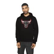 Zwarte Bulls NBA Logo Hoodie New Era , Black , Heren