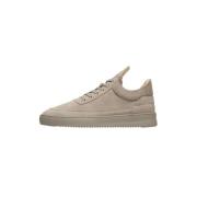 Low Top Suede Tonal Earth Filling Pieces , Brown , Unisex