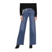 Wijde Denim Jeans voor Vrouwen Only , Blue , Dames