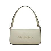 Witte Polyurethaan Dames Handtas Lente/Zomer Collectie Calvin Klein Je...