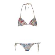 Bloemen Spliced Mini Tri Bikini Zimmermann , Multicolor , Dames