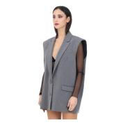 Grijze Jassen Androgyn Stijl Patrizia Pepe , Gray , Dames