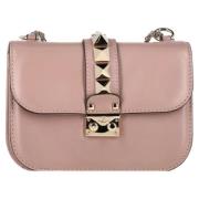 Pre-owned Leather shoulder-bags Valentino Vintage , Pink , Dames