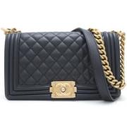 Pre-owned Leather shoulder-bags Chanel Vintage , Black , Dames