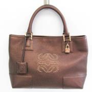 Pre-owned Leather handbags Loewe Pre-owned , Brown , Dames