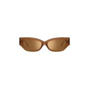 Bruine Vanessa zonnebril met spiegelglazen The Attico , Brown , Unisex