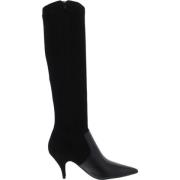 Suede High Heel Boots Tory Burch , Black , Dames