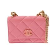 Pre-owned Fabric chanel-bags Chanel Vintage , Pink , Dames