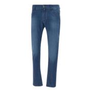 Blauwe Stretch Denim Jeans Jacob Cohën , Blue , Heren