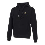 Zwarte Katoenen Fleece Sweatshirt met Capuchon Belstaff , Black , Here...