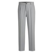 Stretch Twill Zakelijke Broek Hugo Boss , Gray , Heren