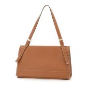 Bruine Leren Schoudertas Gianni Chiarini , Brown , Dames