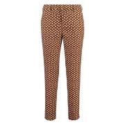 Gedrukte hoge taille broek met zakken PT Torino , Brown , Dames