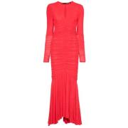 Mesh Maxi Jurk in High Risk Red Rotate Birger Christensen , Red , Dame...