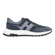 Lage sneakers met leer en suède Hogan , Blue , Heren