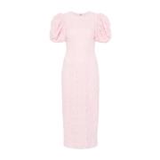 Fairy Tale Lace Fitted Midi Jurk Rotate Birger Christensen , Pink , Da...